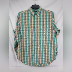 Men's Polo Ralph Lauren Classic Fit Long Sleeve Button Down Shirt Size L Plaid